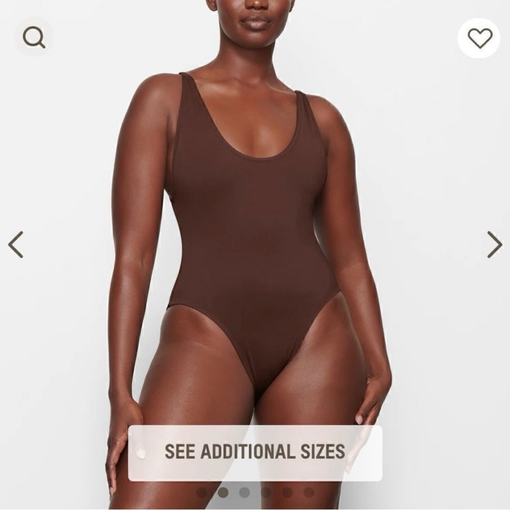 - BNWT Skims Swim Scoop Neck One Piece Cocoa